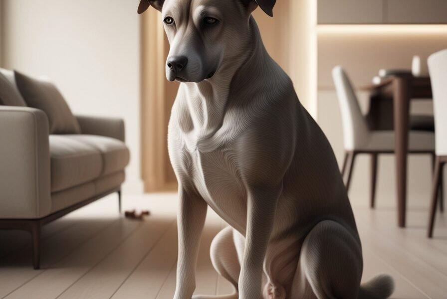 cachorro velho em casa