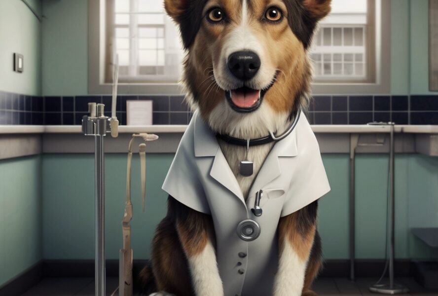 cachorro no veterinário
