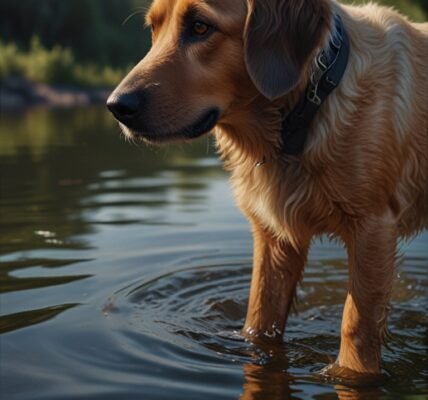 cachorro no rio