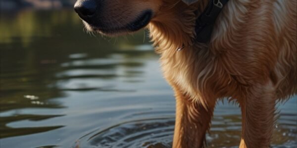 cachorro no rio