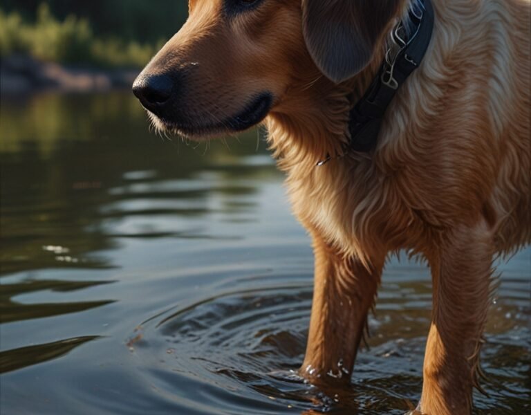 cachorro no rio